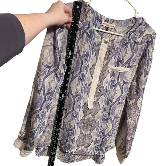 Rebecca Taylor- Semi Sheer 100% Silk Naked Skin Beach Blouse, Size 4 - Picture 11 of 15